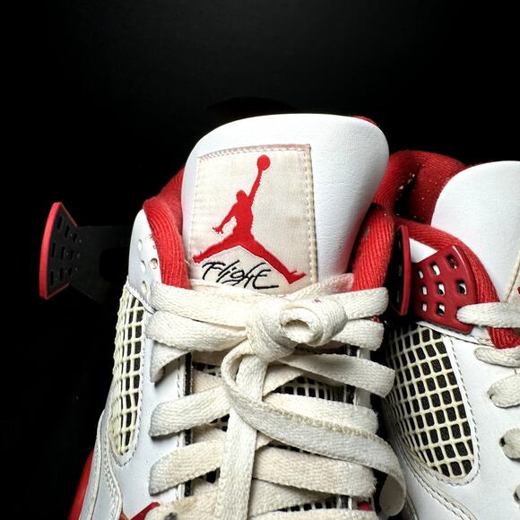 Size 10.5 - Nike Air Jordan 4 Retro OG Fire Red 2020 Men's Shoes - Picture 5 of 10